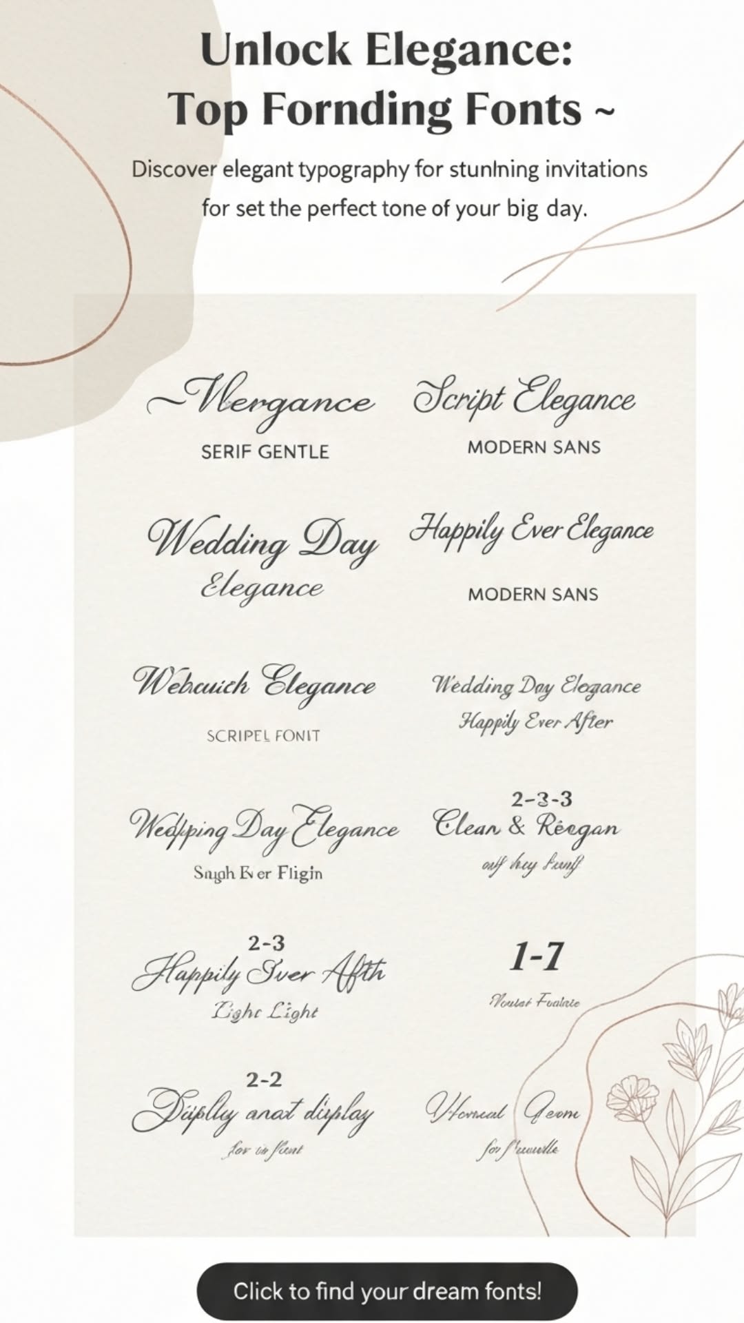 Unlock Elegance: Top Formal Wedding Fonts ✨