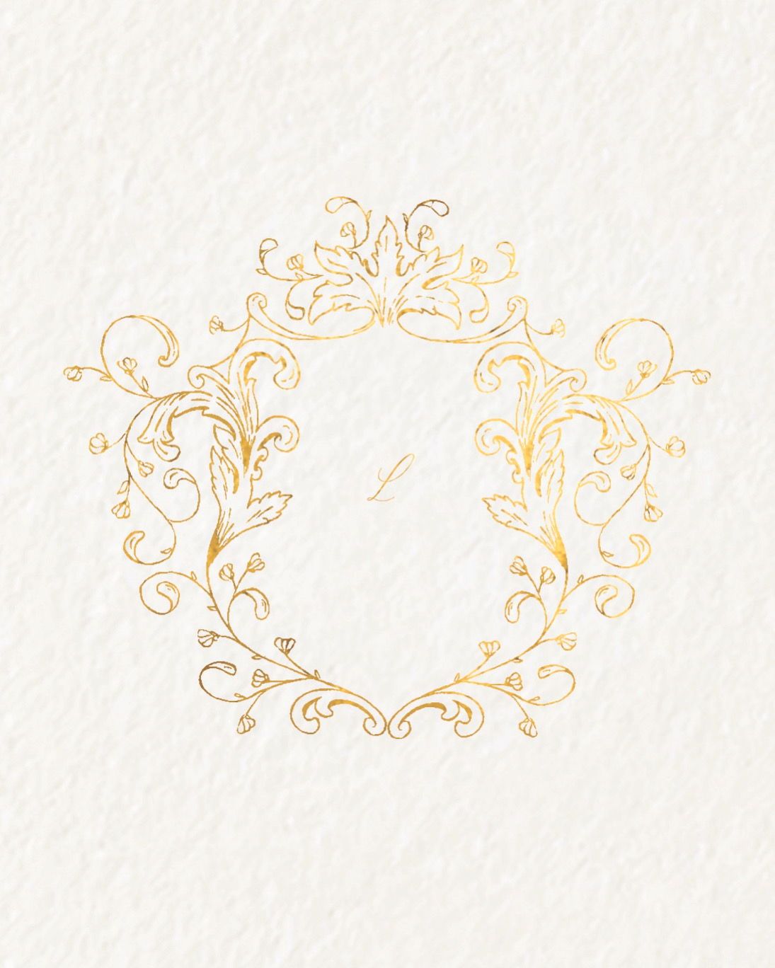 Gold Foil Wedding Crest
