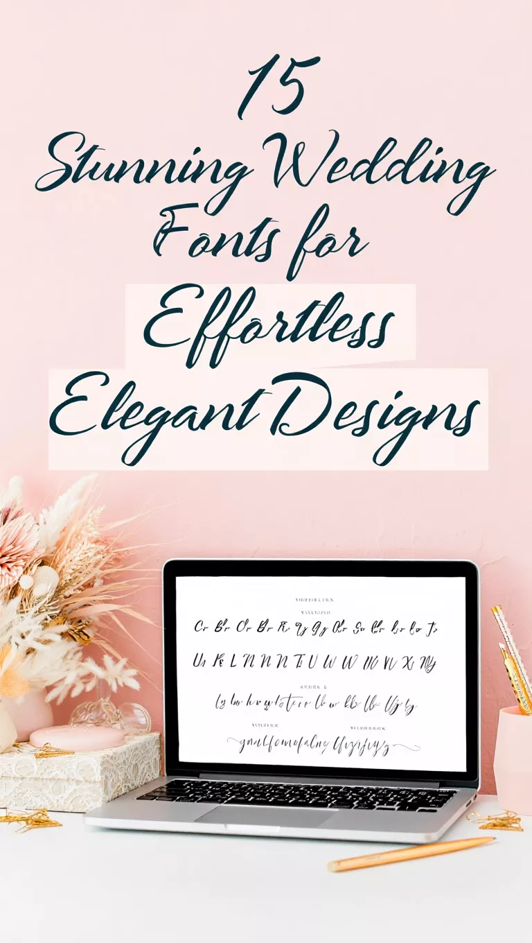 15 Stunning Wedding Fonts for Effortless Elegant Designs
