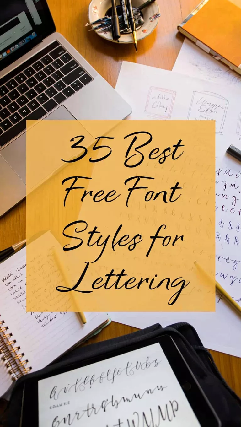 35 Best Free Font Styles for Cursive & Handwritten Lettering