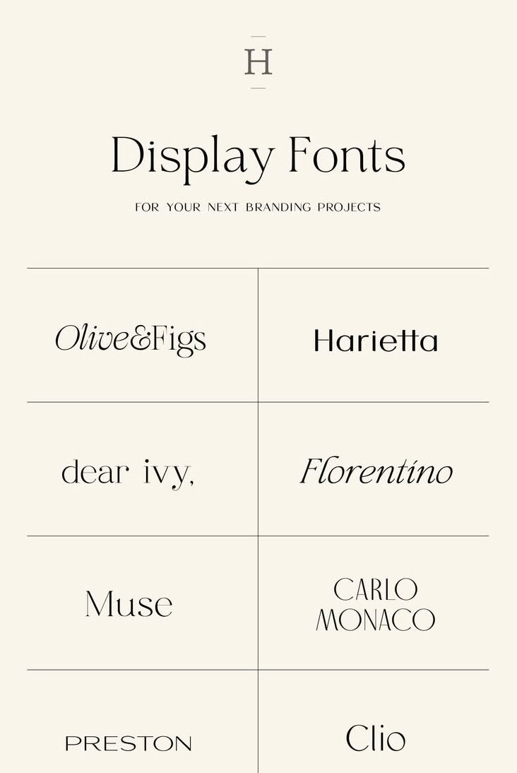 Elegant Display Fonts