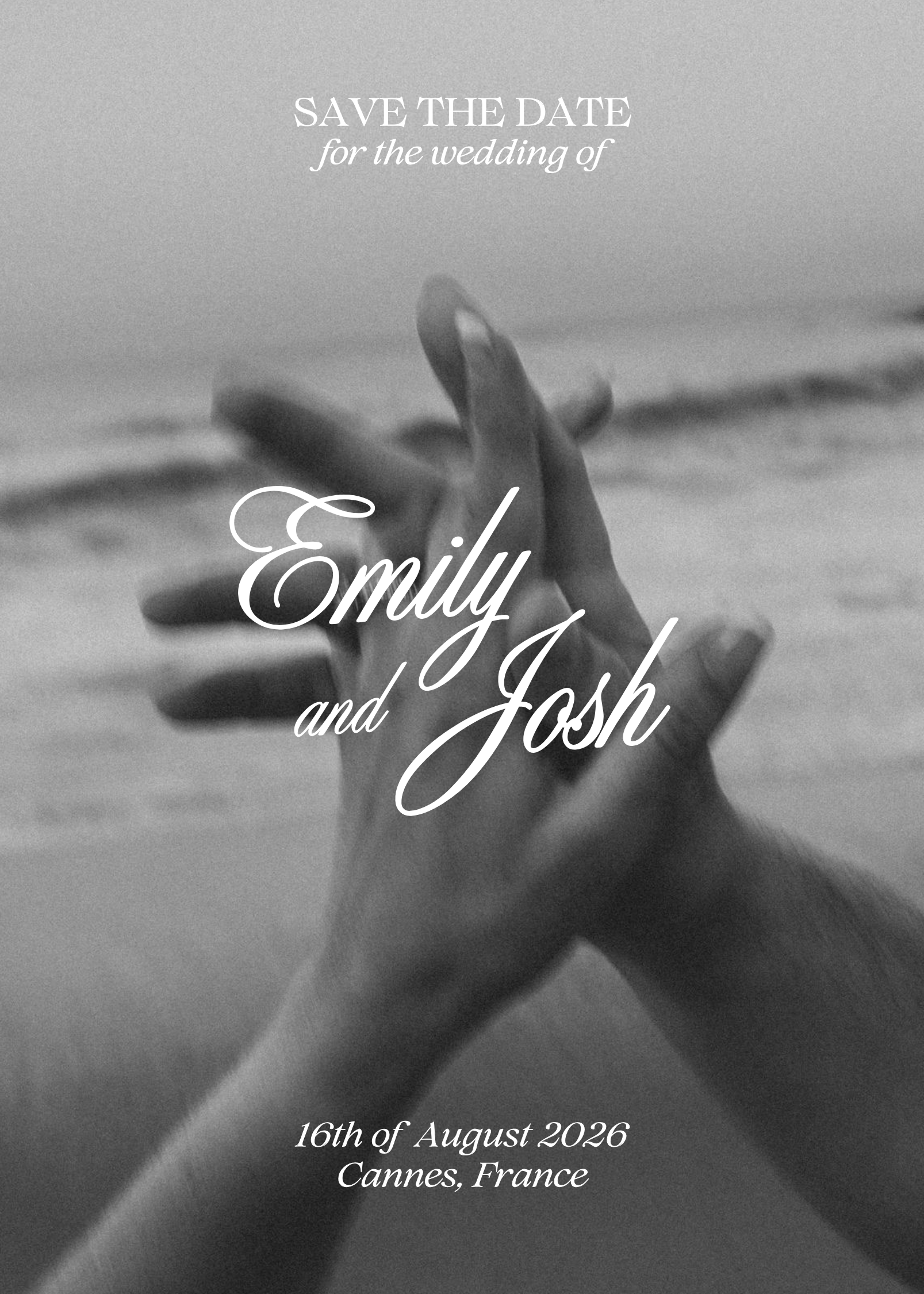 Elegant Save the Date Wedding Template: Minimalistic Old Money style Wedding Invitation