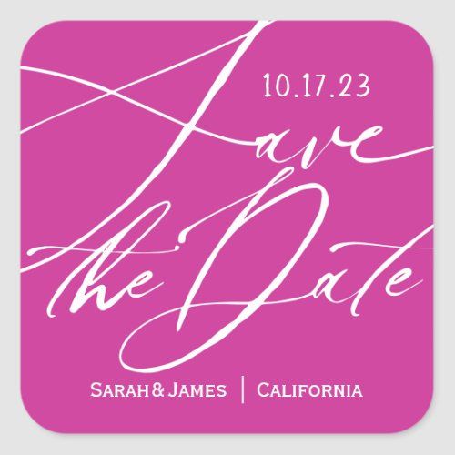 Save the date, modern calligraphy