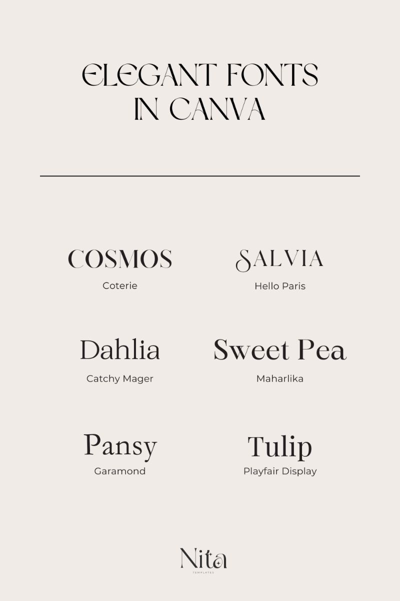 Best Elegant Font in Free Canva — Elegant and Luxury inspiration