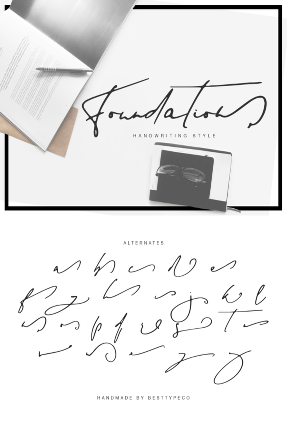 Foundation Font: Beautiful Natural Handmade Calligraphy for Elegant Branding