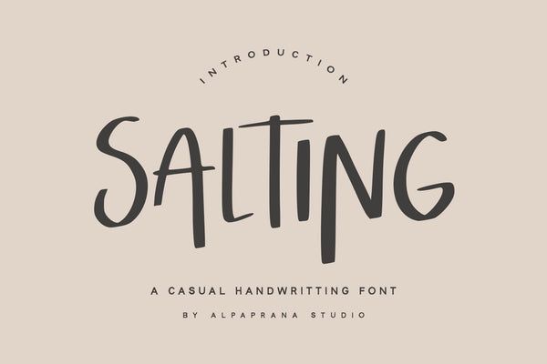 Salting: A Casual Handwritten Font for Relaxed Designs