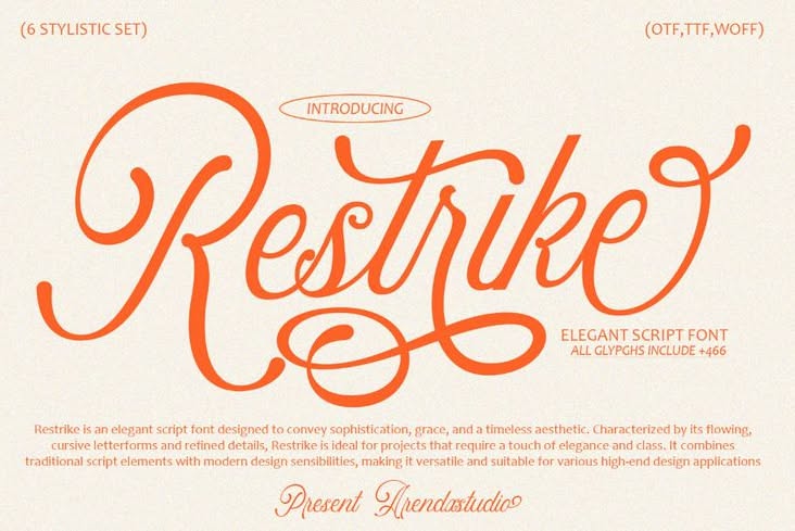 FREE FONT | RESTRIKE SCRIPT FONT