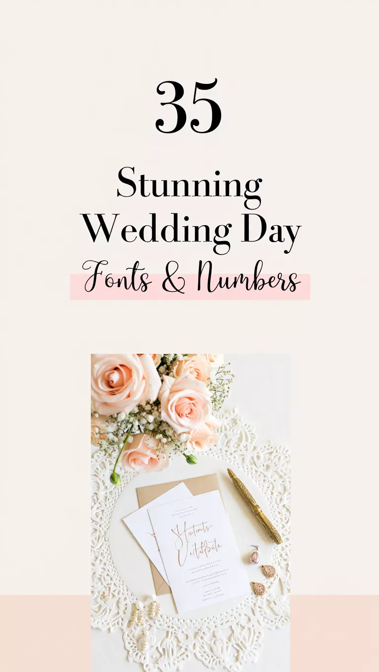 35 Stunning Wedding Day Fonts & Numbers for Your Big Day