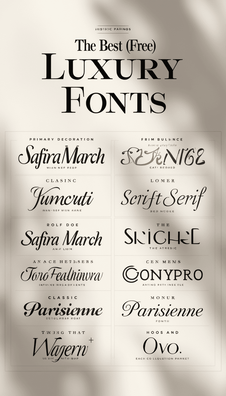 Elegant Script & Serif Font Pairings for Branding