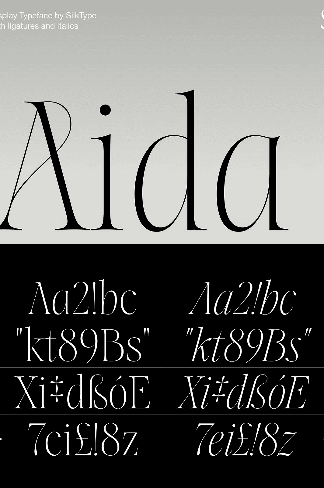 Aida — Elegant Ligature Serif — Siteoutsite