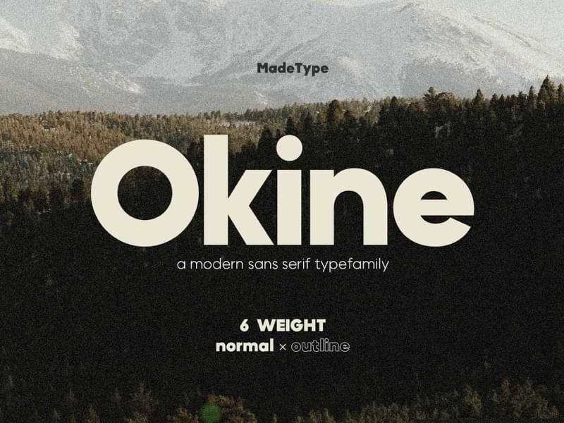 Okine Sans: A Modern Sans-serif Font Family — Freebiesbug