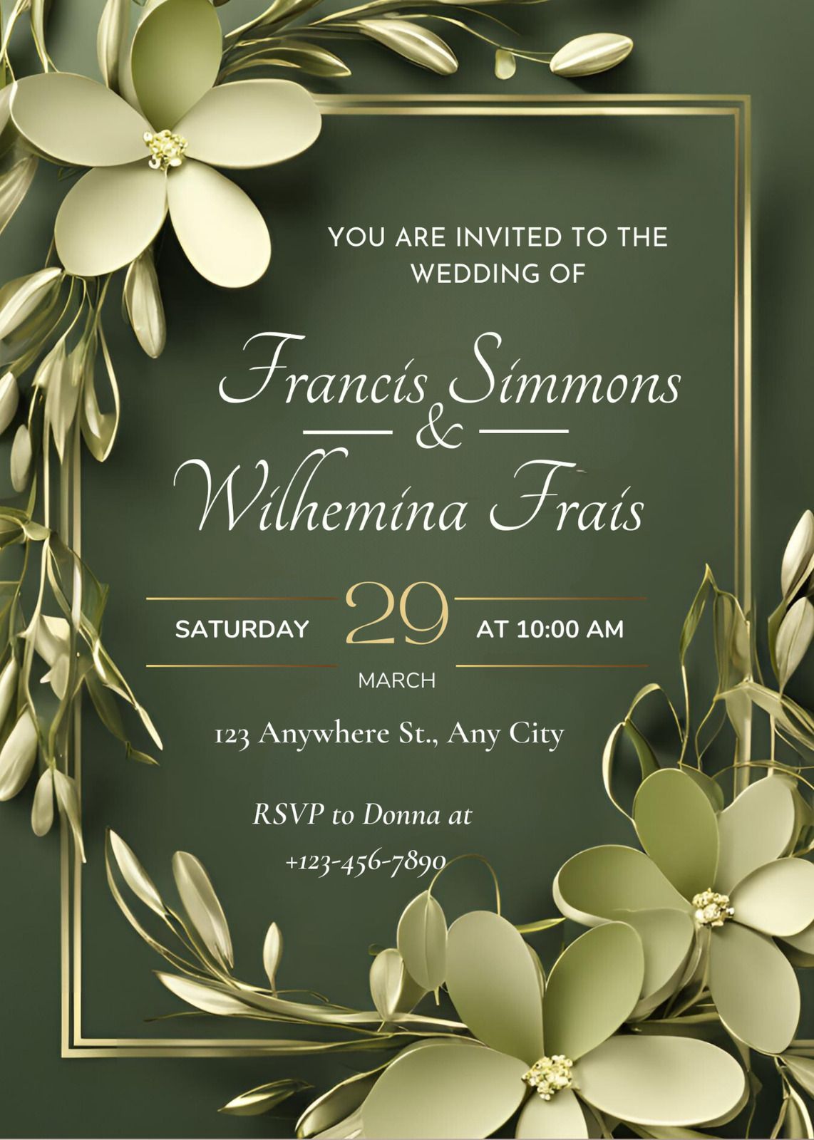 Digital Wedding Invitation | Printable Wedding Invitation | Personalised