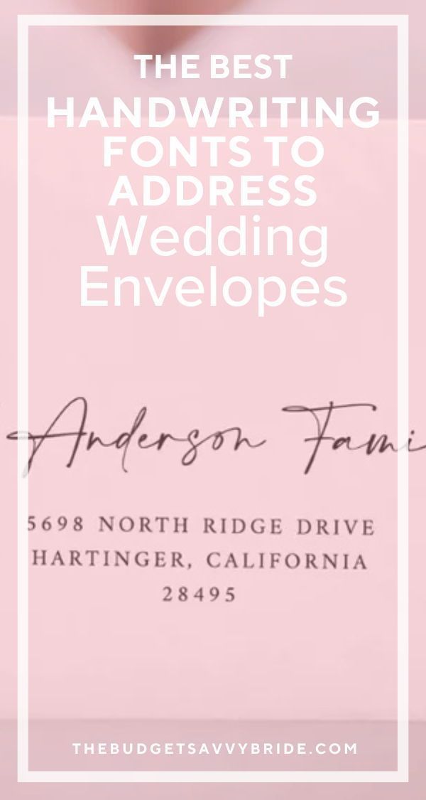 Best Handwriting Fonts to Address Wedding Envelopes