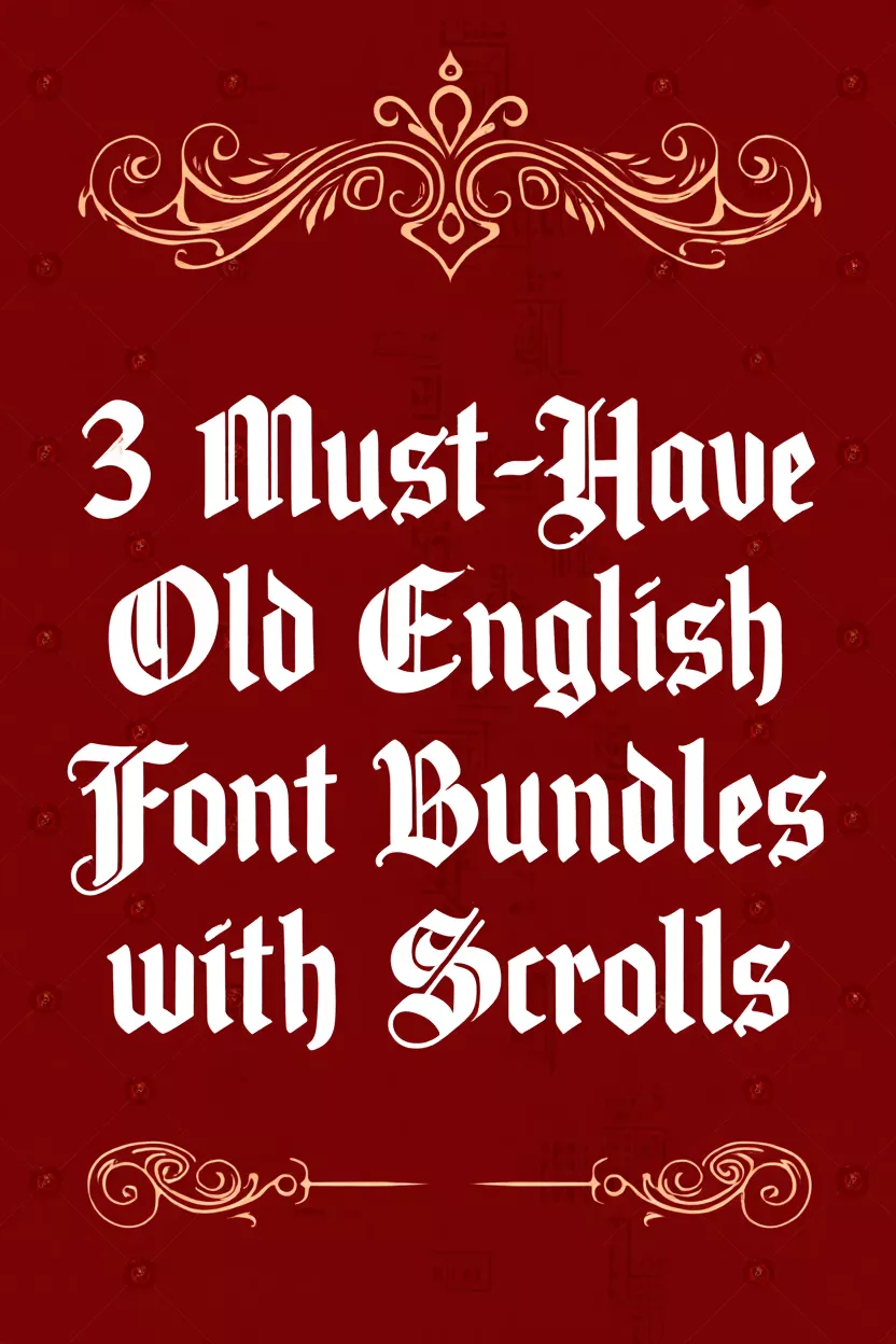 3 Must-Have Old English Font Bundles with Scrolls
