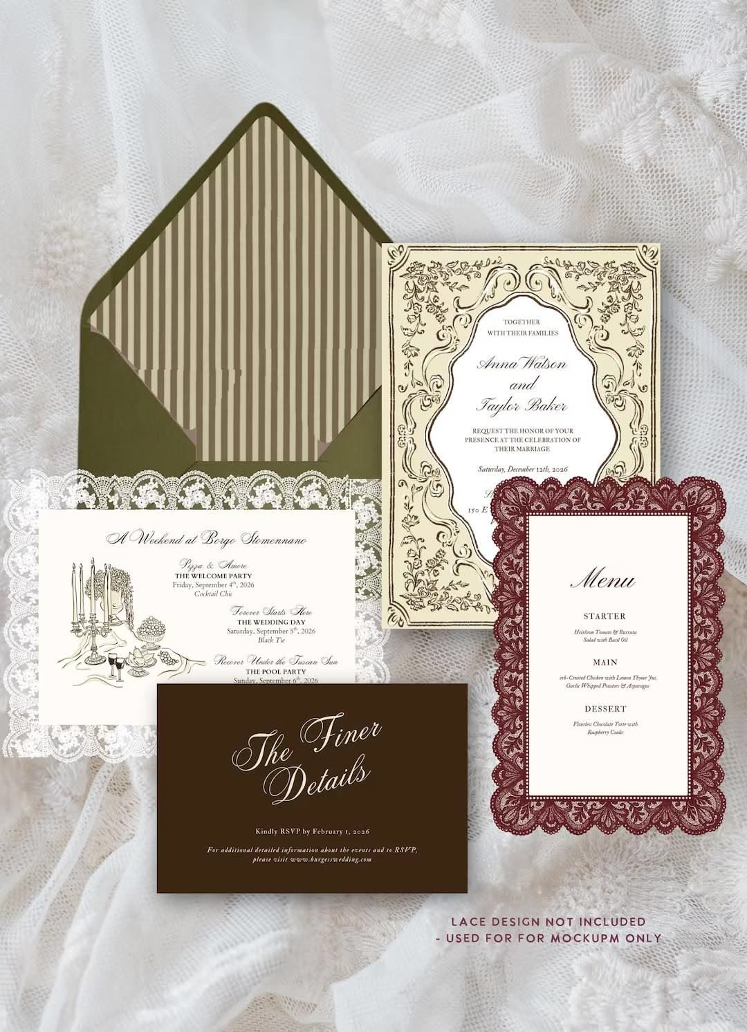 Shop premium wedding invitation suite templates including save the date cards for modern wedd…