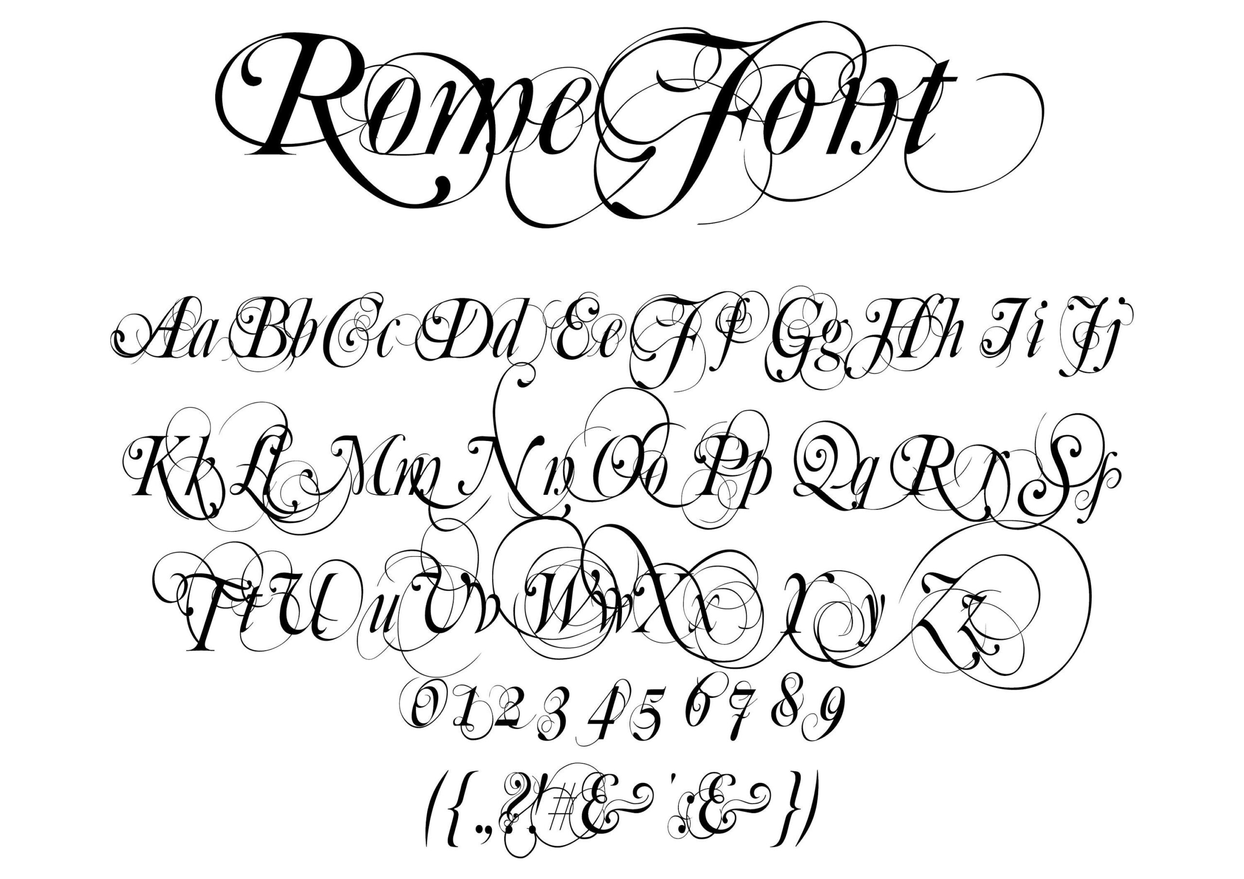 Police Rome, police script, police cursive, police manuscrite, police de calligraphie, moderne, police pour Cricut, police Procreate, police Canva, police esthétique.
