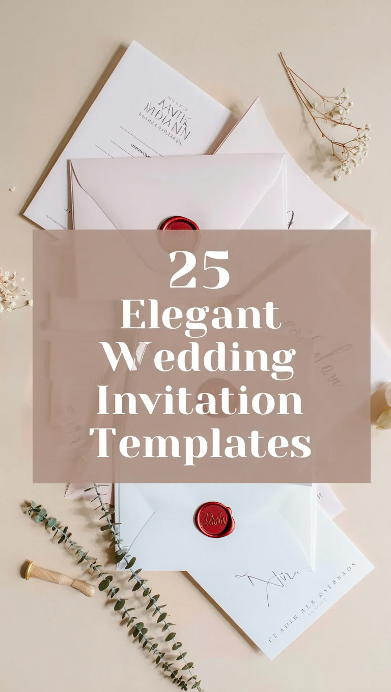 Editable Wedding Invitation Template Timeless Elegant Layout for Your Big Day