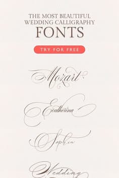 Dreamy lettering for calligraphy fonts