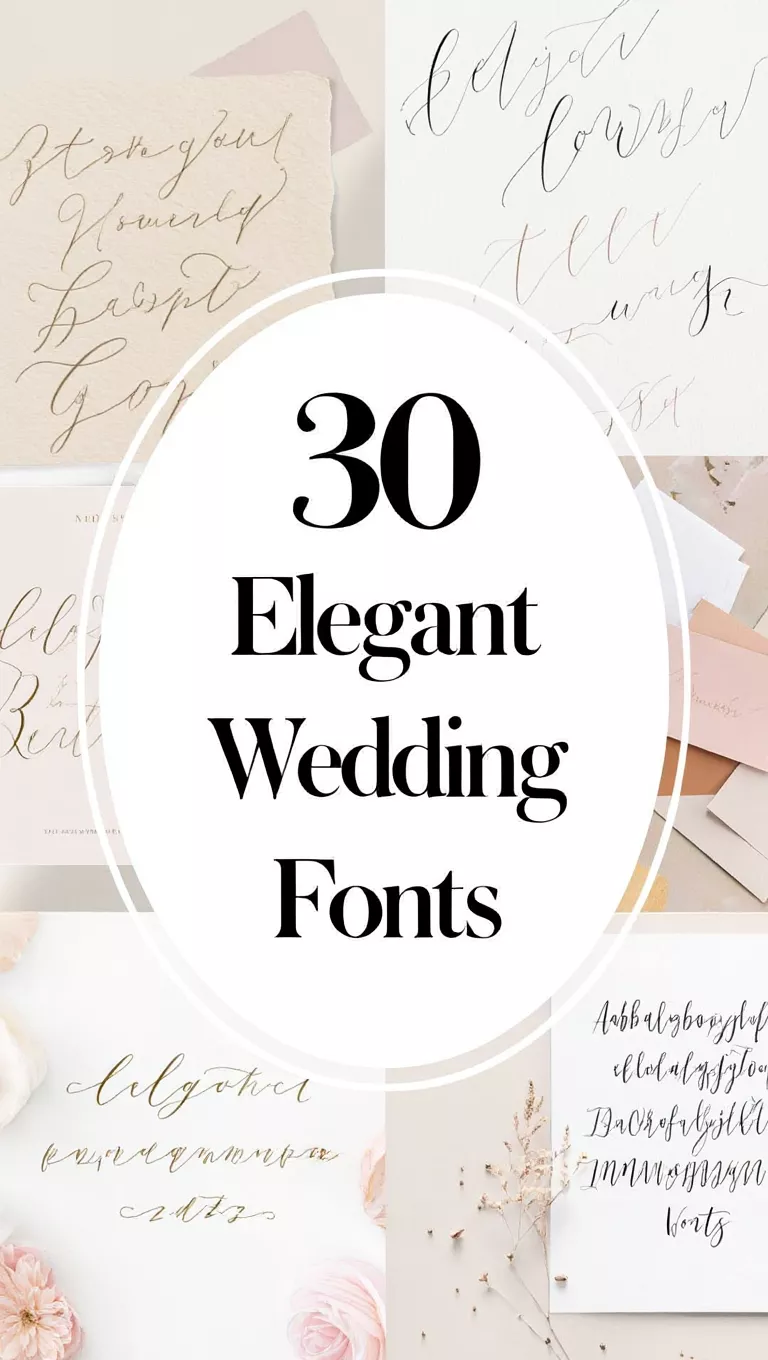 30 Fine Art Wedding Serif Fonts Display Wedding Fonts for Luxe Branding