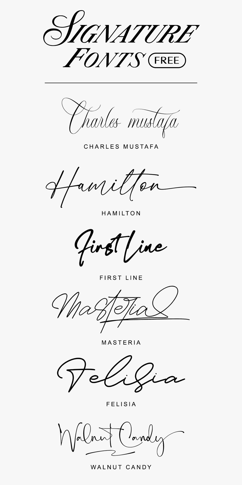 Best Free Signature Fonts