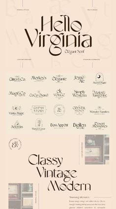 Virginia Font, Display Typeface, Plus 20 Bonus Logos.