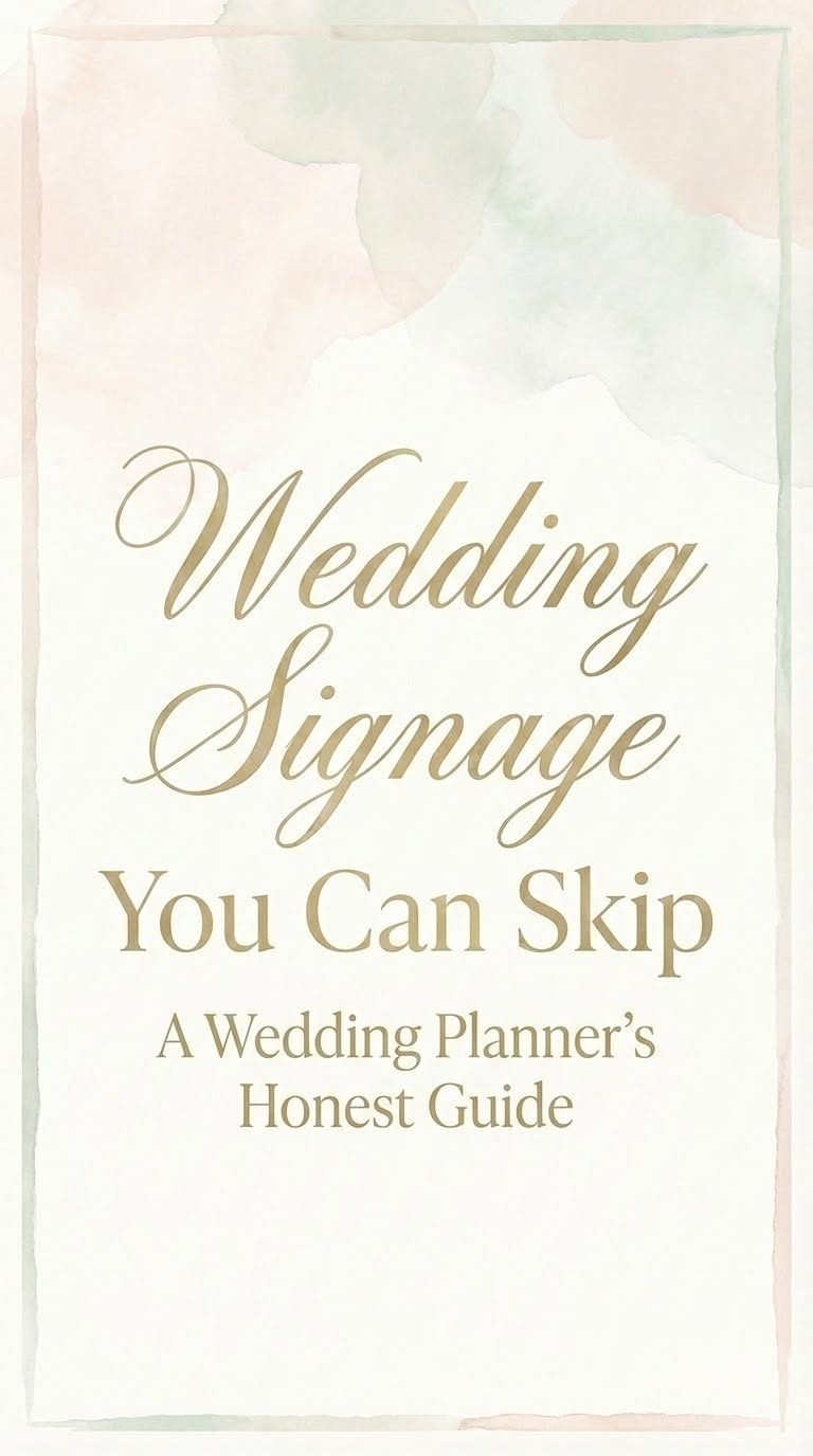 Wedding Signage You Can Skip (Planner Approved)