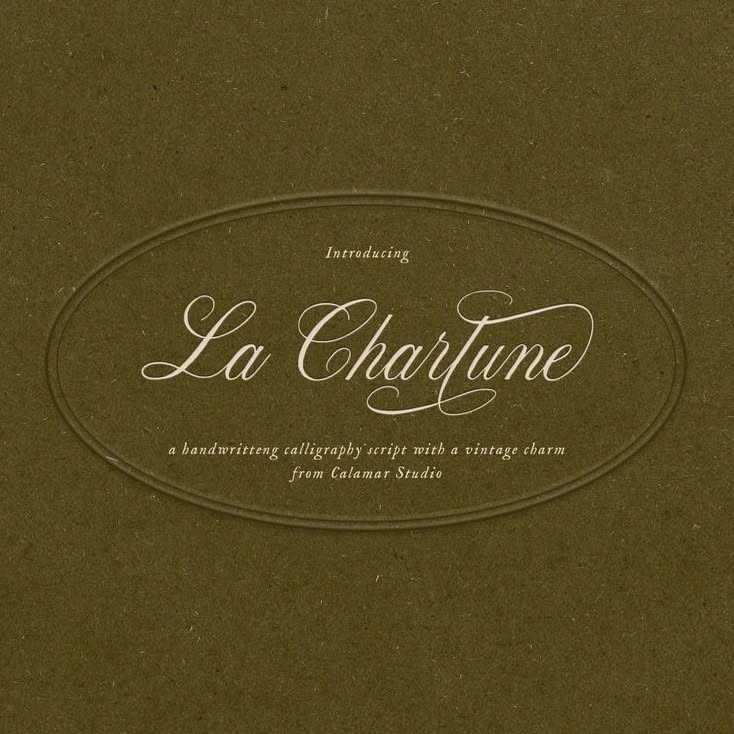 La Charlune | Police manuscrite de calligraphie pour faire-part de mariage, police Canva