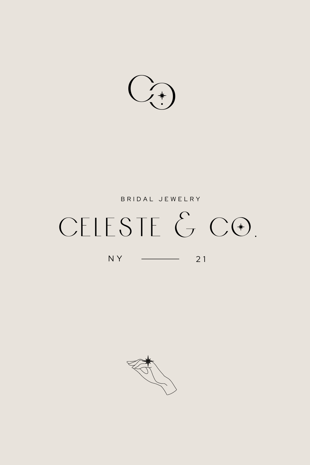 Celeste & Co. jewelry branding by Hey There Design