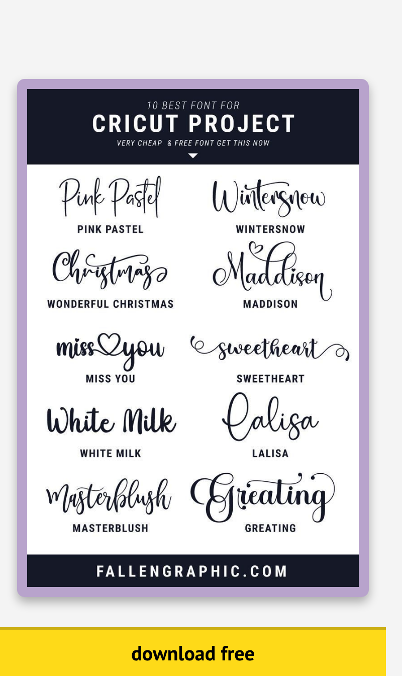 Top 10 Contemporary Fonts for Cricut Design Projects