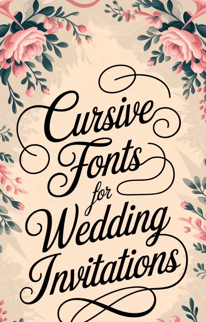Best Canva Cursive Fonts for Wedding Invitations
