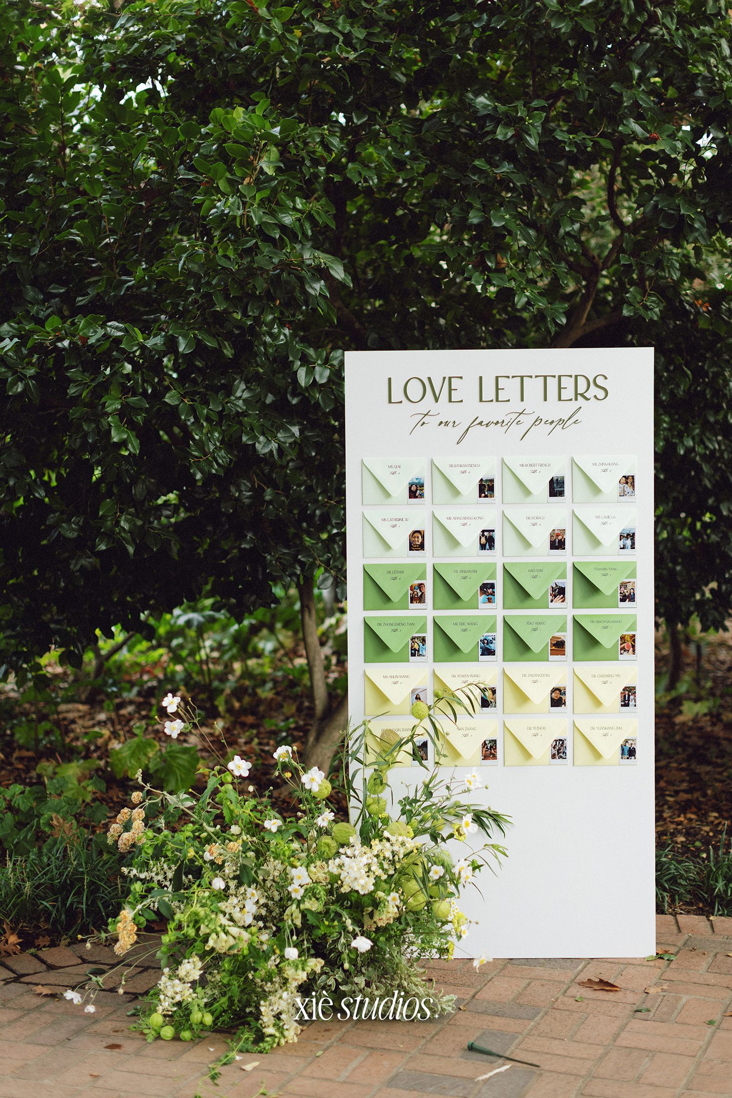 Seating Chart Wall with Letters | Xie Studios — Wedding Signage