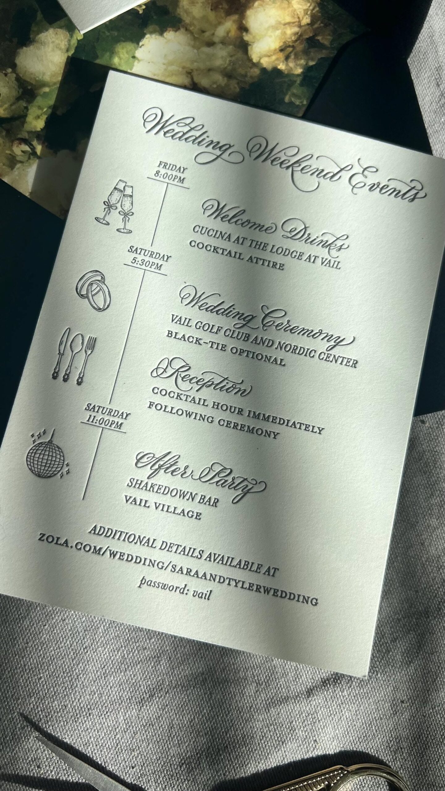 Custom Letterpress Wedding Invitations With Hand Calligraphy Black Ivory and Gold — Etsy