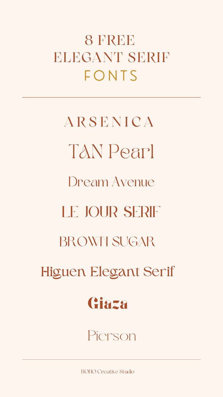 8 Free Elegant Serif Fonts