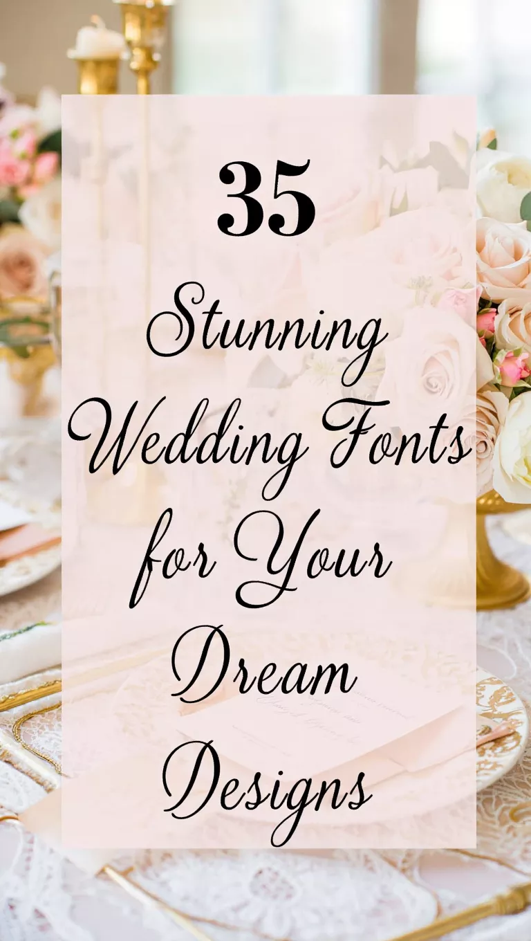 35 Stunning Wedding Fonts for Your Dream Designs