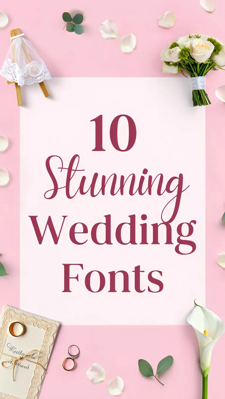 10 Stunning Wedding Fonts for Elegant Invitations & Branding
