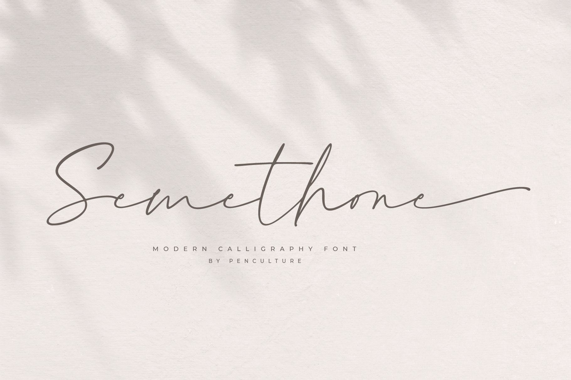 Semethone — Modern Calligraphy Font, a Script Font by Pen Culture