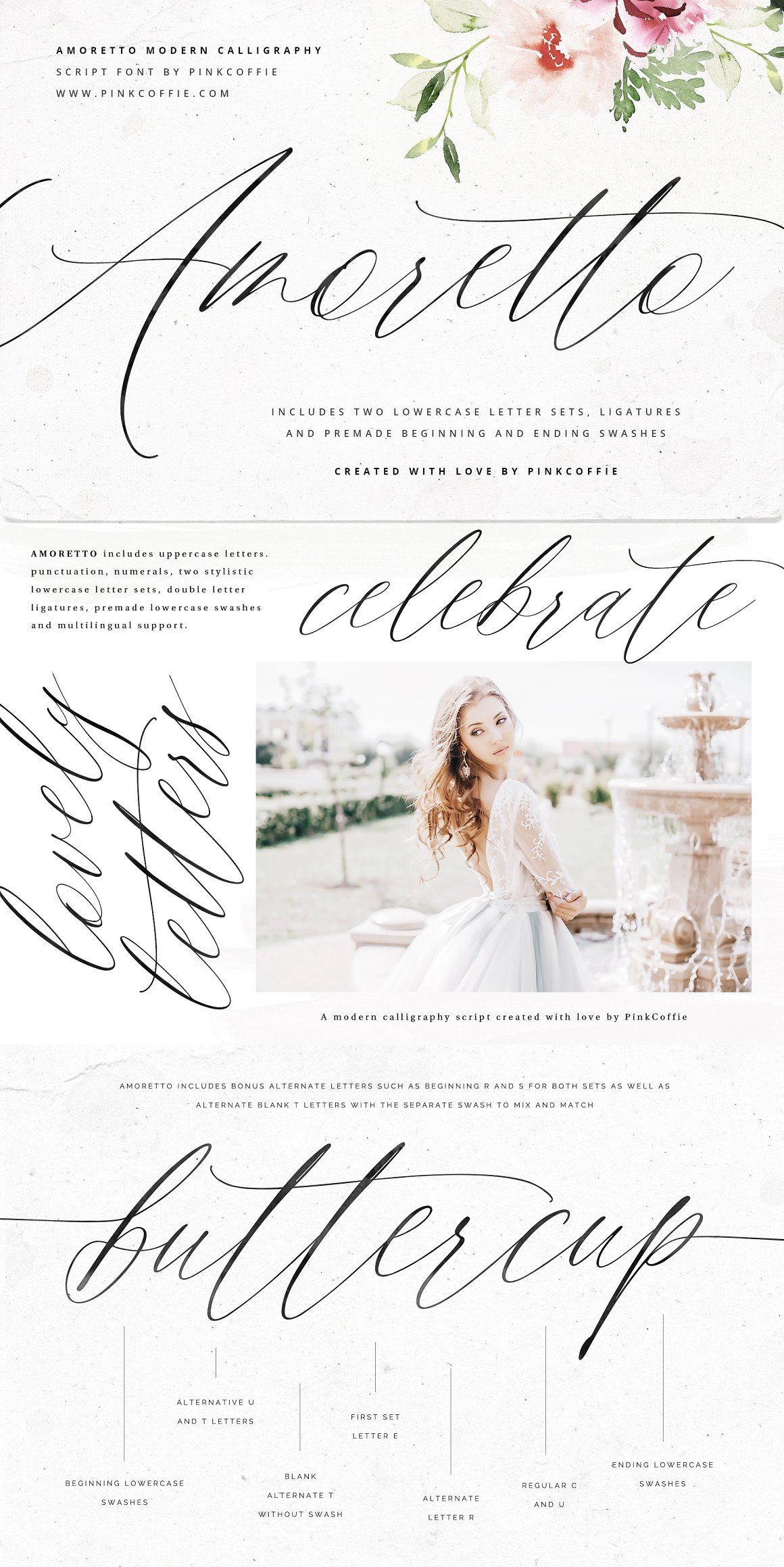 Amoretto  Modern Calligraphy Script Font