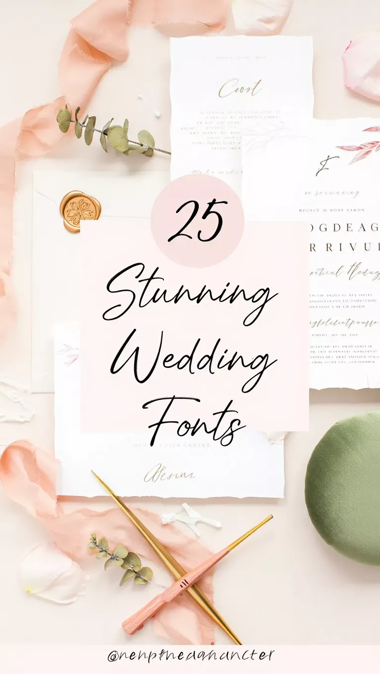 25 Stunning Wedding Fonts for Elegant Branding & Invitations