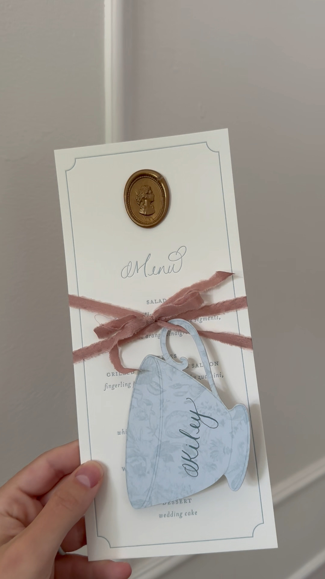 Letterpress Wedding Menus