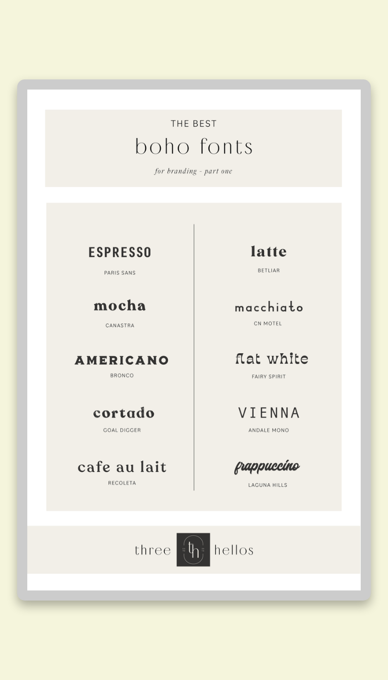 Boho Fonts for Branding: 3 Stunning Choices