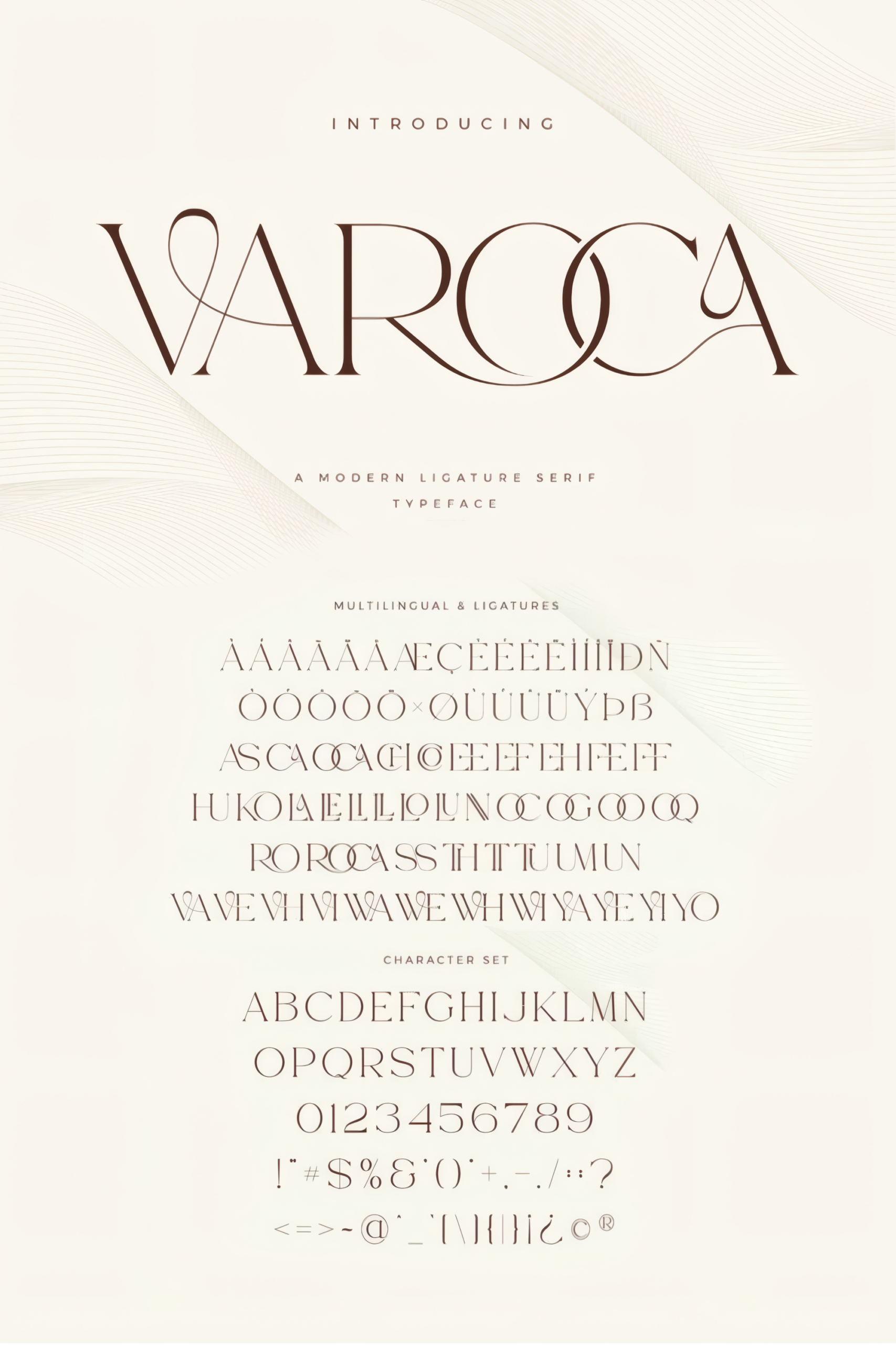 Varoca – Modern Minimal Ligature Typeface
