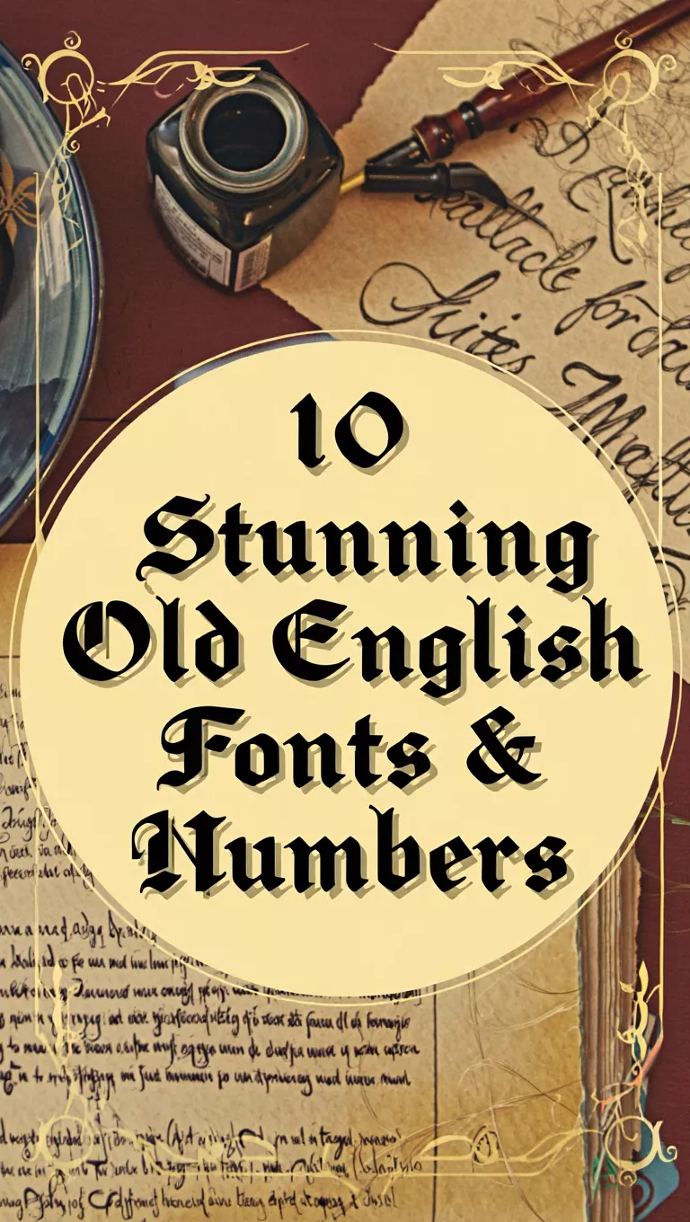 10 Stunning Old English Fonts & Numbers for Elegant Designs