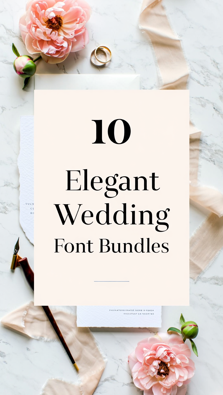 10 Elegant Wedding Font Bundles for Bridal Branding & Invites