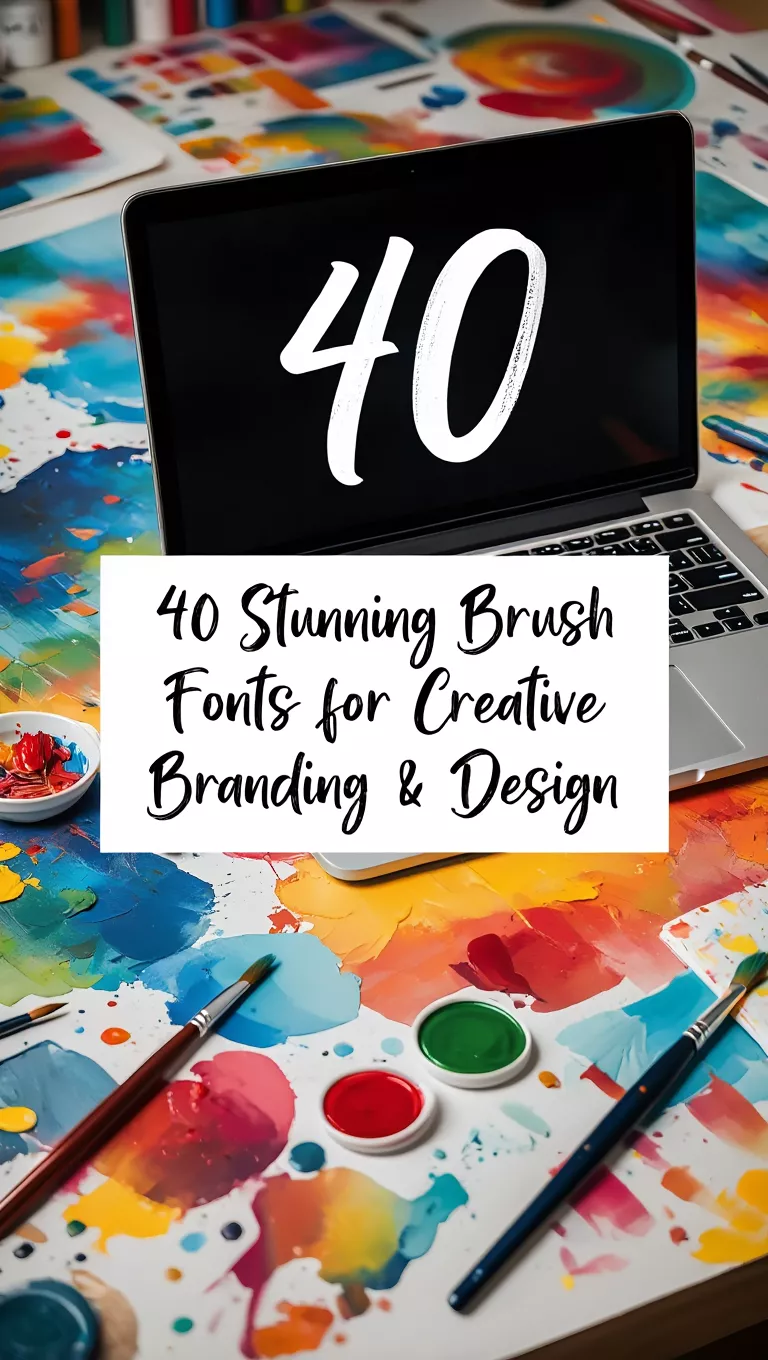 40 Stunning Brush Fonts for Creative Branding & Design