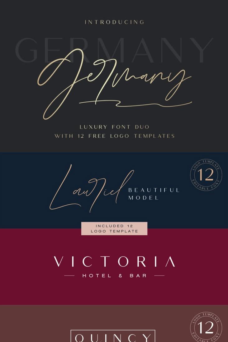 Germany Luxury Font Duo: Elegant Script & Serif