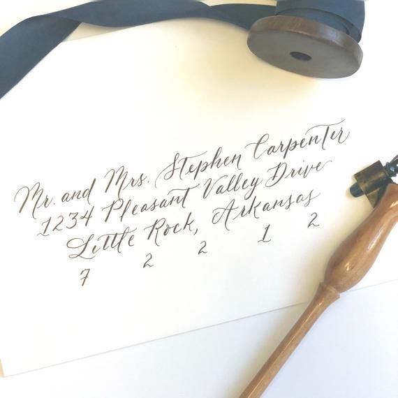 Wedding Calligraphy/envelope Addressing in Modern Calligraphy. Elegant Hand Lettering, Guest Addressing, Personalized Wedding Stationery — Etsy