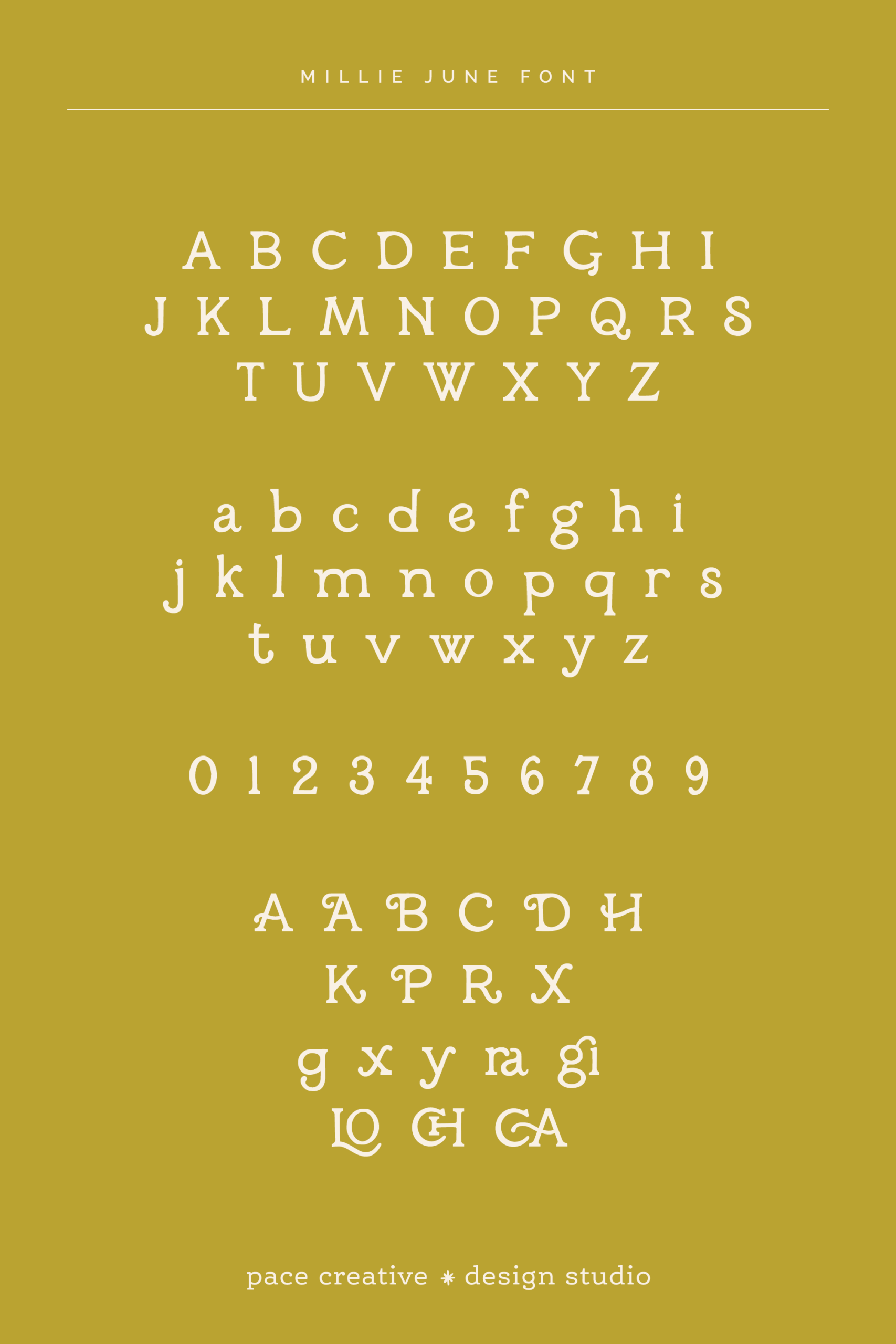 Millie June: A Hand-Drawn Serif Font by Pace Creative Design Studio