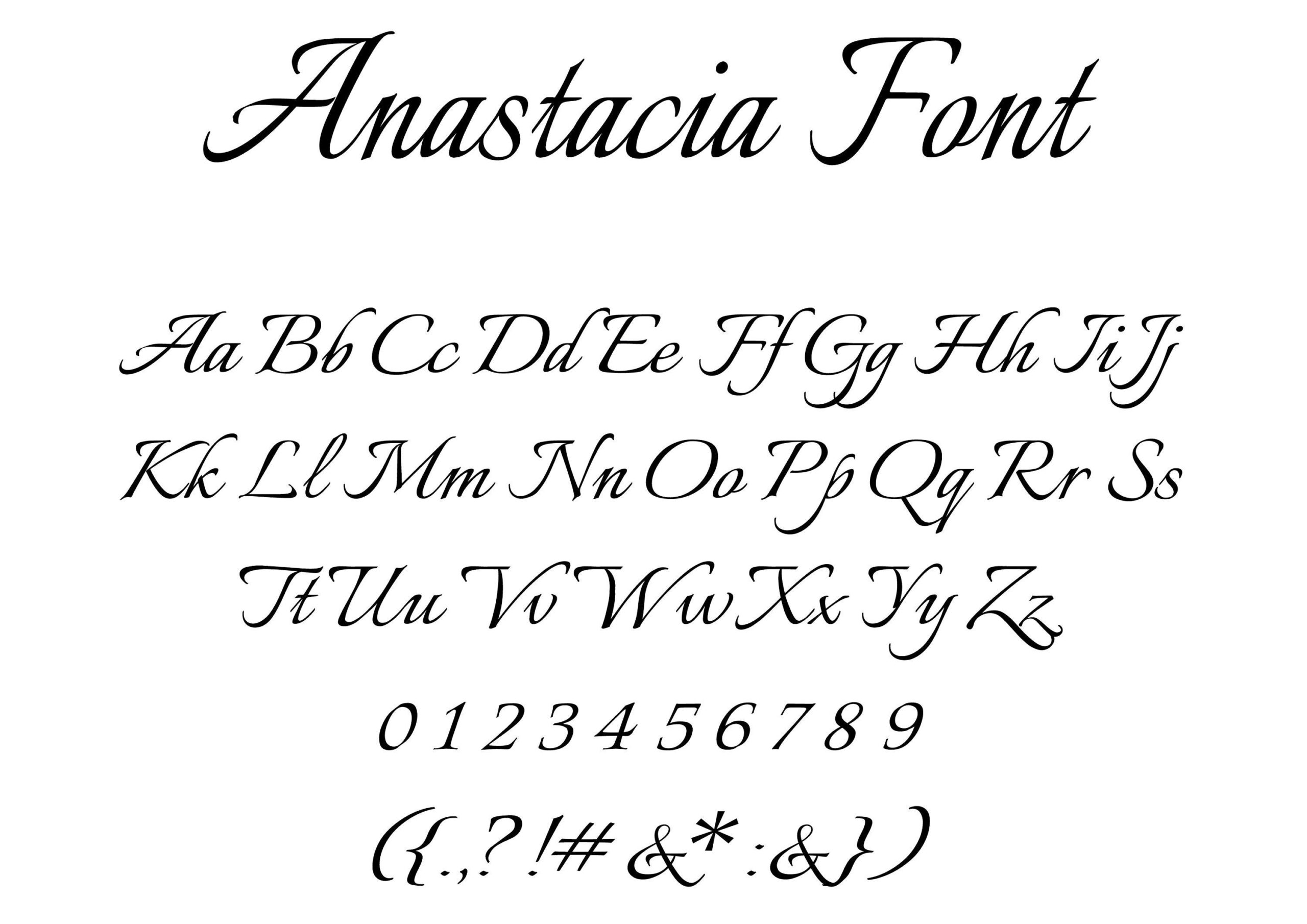 Police Anastacia, police script, police cursive, police coeur, police de calligraphie, moderne, police pour Cricut, police Procreate, police Canva, police manuscrite