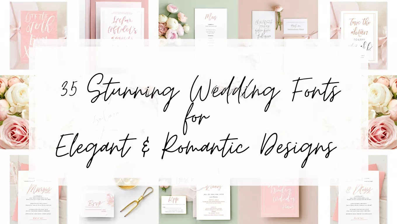 35 Stunning Wedding Fonts for Elegant & Romantic Designs