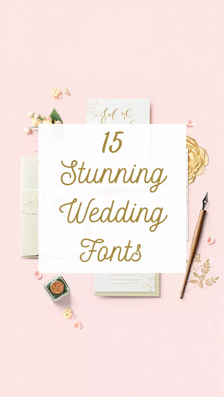 15 Stunning Wedding Fonts for Elegant Invitations & Branding
